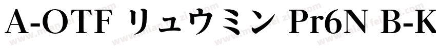 A-OTF リュウミン Pr6N B-K字体转换